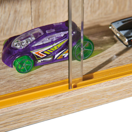 Vitrine murale 5 compartiments aspect chêne - CAVRA