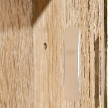 Vitrine murale 5 compartiments aspect chêne - CAVRA