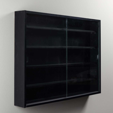 Vitrine murale 5 compartiments noire - CAVRA