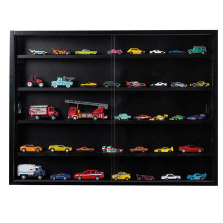 Vitrine murale 5 compartiments noire - CAVRA