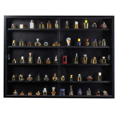 Vitrine murale 5 compartiments noire - CAVRA