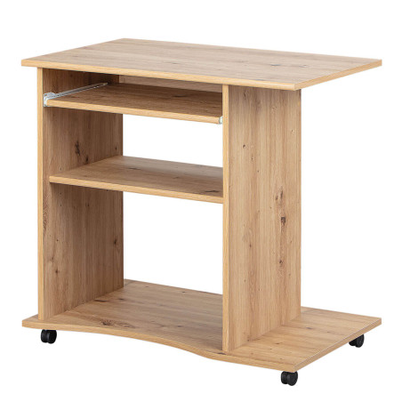 Meuble informatique aspect chêne artisan - IBAIO