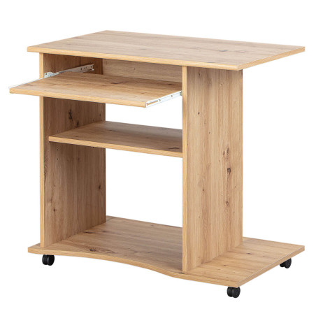 Meuble informatique aspect chêne artisan - IBAIO