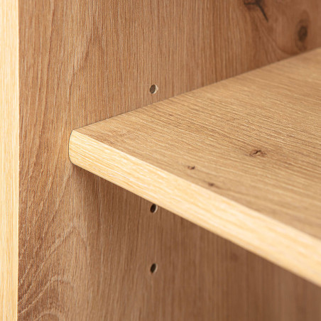 Meuble informatique aspect chêne artisan - IBAIO