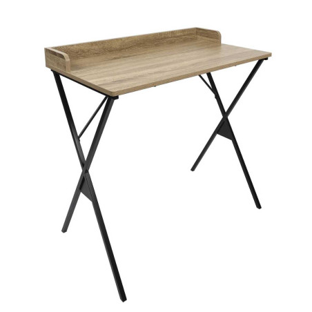 Bureau à structure métallique et plateau aspect bois - DARON