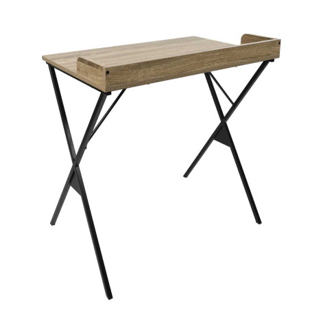 Bureau à structure métallique et plateau aspect bois - DARON