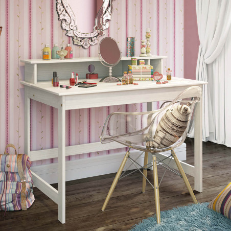 Bureau Bois Massif Vernis Blanc - GRISLY