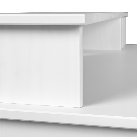 Bureau Bois Massif Vernis Blanc - GRISLY