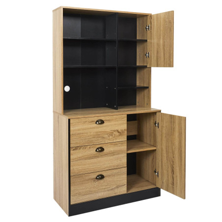 Buffet Vaisselier Multi-Rangement Aspect Bois - DINAR