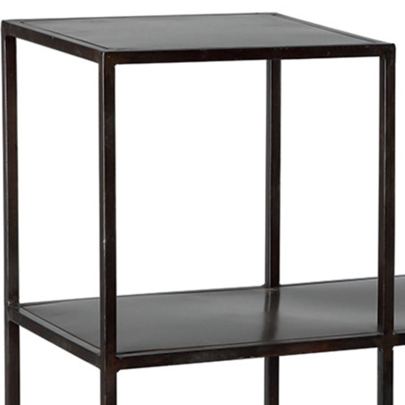 Etagère de rangement en acier noir vieilli - RAVEL