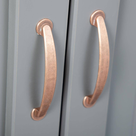 Buffet 3 portes 3 tiroirs gris - MELIO