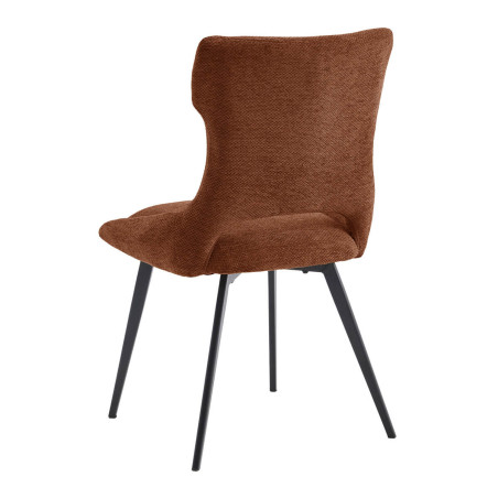 Lot de 2 Chaises Tissu Terracotta - BELAINA