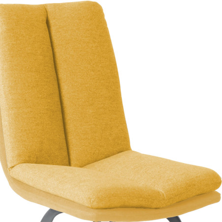 Lot de 2 chaises jaunes avec sur-coussin - CALLIO