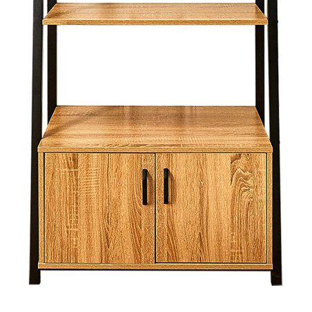 Meuble étagère industriel effet bois et métal - RAJEN