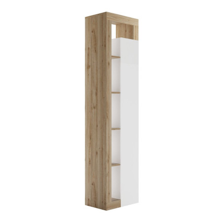 Colonne de rangement blanc laqué aspect bois Cadiz - ARTIRA