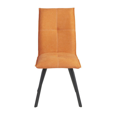 Lot de 2 Chaises Tissu Orange - PASCAL