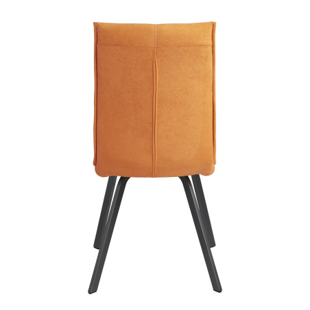 Lot de 2 Chaises Tissu Orange - PASCAL