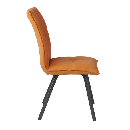 Lot de 2 Chaises Tissu Orange - PASCAL