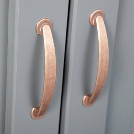 Buffet 2 portes 2 tiroirs gris - MELIO