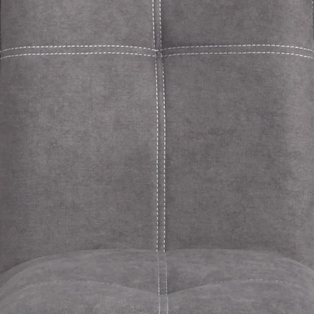 Lot de 2 chaises tissu gris - PASCAL