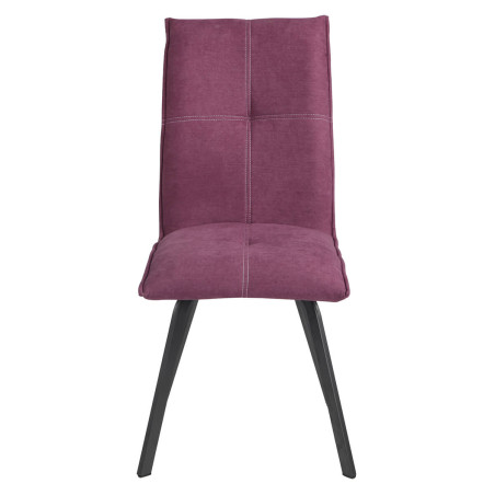 Lot de 2 Chaises Tissu Violet - PASCAL