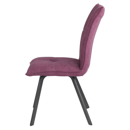 Lot de 2 Chaises Tissu Violet - PASCAL