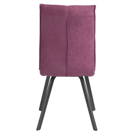 Lot de 2 Chaises Tissu Violet - PASCAL