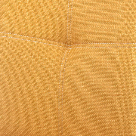 Lot de 2 Chaises Tissu Texturé Jaune Moutarde - PASCAL