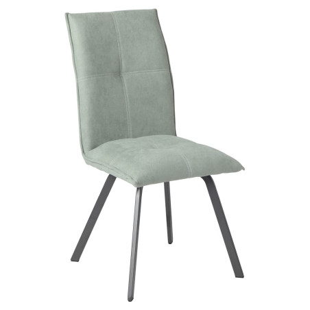 Lot de 2 chaises tissu vert d’eau - PASCAL