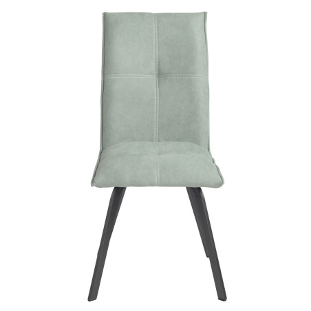 Lot de 2 chaises tissu vert d’eau - PASCAL