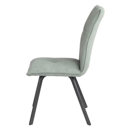 Lot de 2 chaises tissu vert d’eau - PASCAL