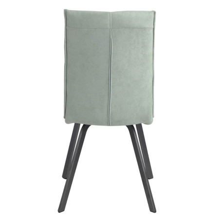 Lot de 2 chaises tissu vert d’eau - PASCAL