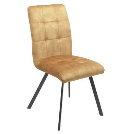 Lot de 2 chaises capitonnées jaunes - JOHNO