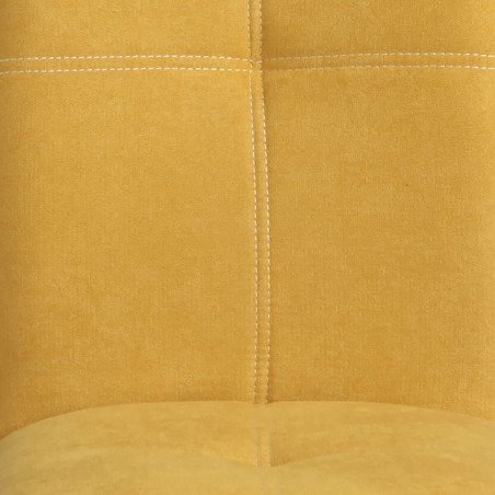 Lot de 2 chaises tissu jaune - PASCAL