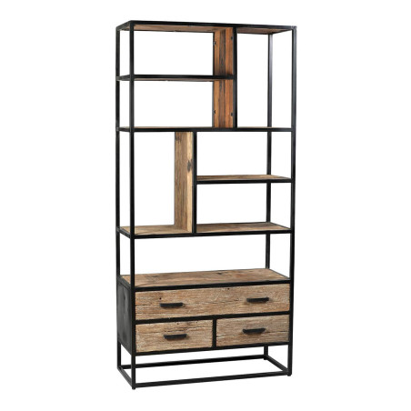 Etagère 3 Tiroirs en Teck Recyclé et Métal - TANIRA