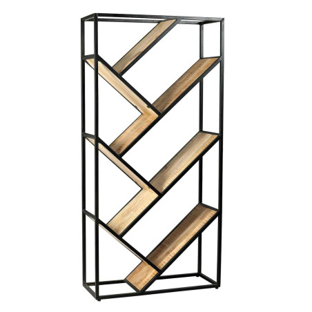 Étagère en manguier massif à tablettes en diagonale - VARIN