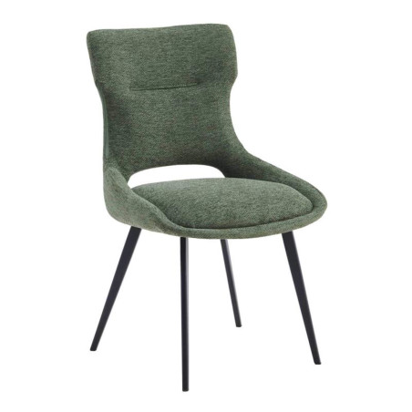 Lot de 2 chaises tissu vert - BELAINA