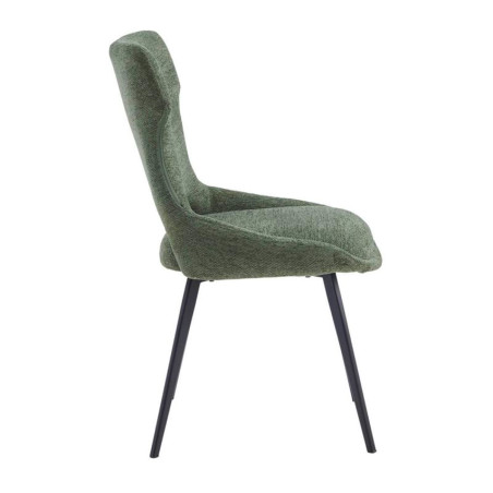 Lot de 2 chaises tissu vert - BELAINA