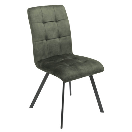 Lot de 2 chaises capitonnées vert - JOHNO