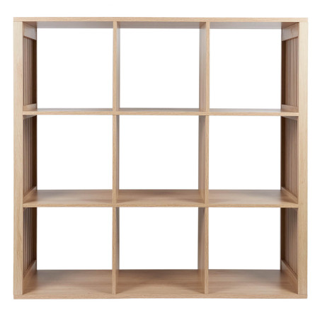 Rangement 9 cases effet bois avec tasseaux - PAJEN