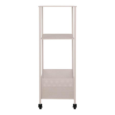 Etagère à roulettes en métal beige 3 niveaux - YANIN