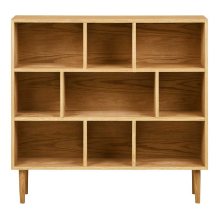 Meuble de rangement 9 niches en placage chêne- KALLYSOR