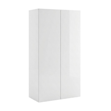 Rangement 2 portes blanc laqué brillant - SYNERGIZE