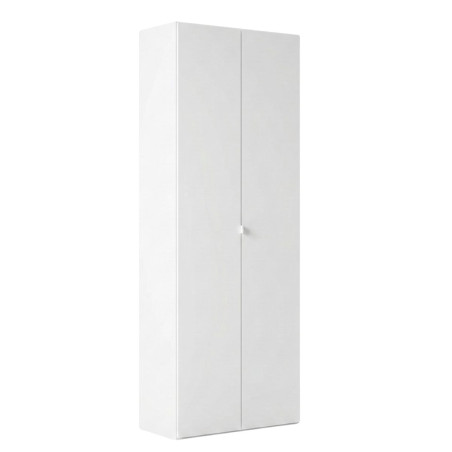Rangement armoire 2 portes blanc laqué brillant - SYNERGIZE