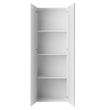 Rangement armoire 2 portes blanc laqué brillant - SYNERGIZE