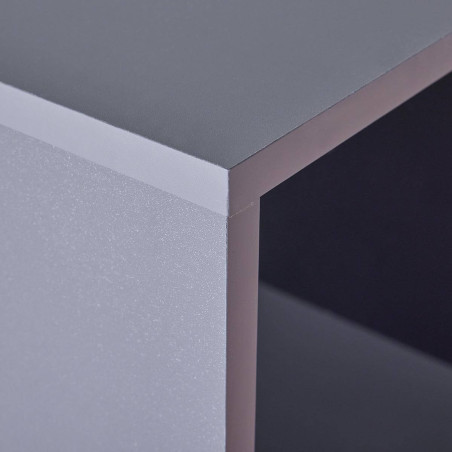 Meuble 2 Portes 2 Niches Anthracite Effet Bois - OPHIO