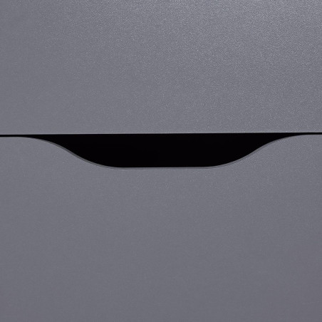 Meuble 2 Portes 4 Tiroirs Coloris Anthracite - JENIE