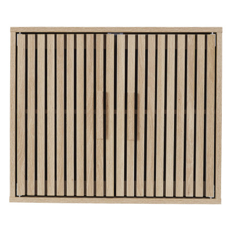 Armoire murale 2 portes effet bois avec tasseaux - PAJEN