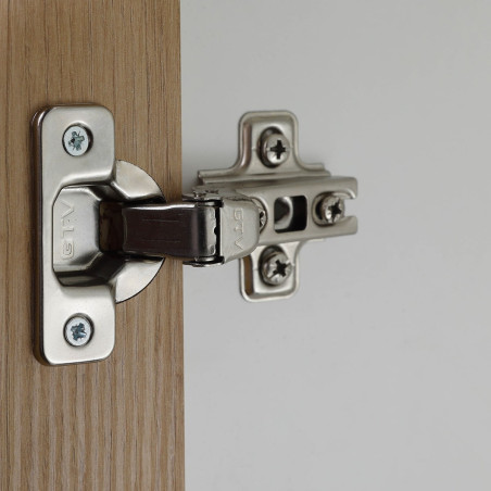 Meuble 2 Portes 2 Niches Blanc Effet Bois - OPHIO