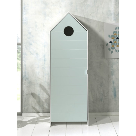 Armoire Cabane de Plage Vert Menthe 1 Porte - HAVRESAC